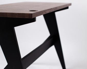 Handcrafted Rustic Oak Desk | Wabi-Sabi Japandi Style
