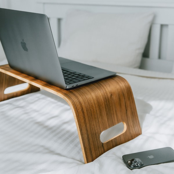 Wooden Lap Desk, Bed Tray, Laptop Stand, Macbook Stand Wood, Home Office Accessory, Unique Holiday Gift, Portable Laptop Table