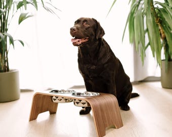 Dog Bowl Stand, Raised Wooden Feeding Station, Elevated Dog Feeding Stand, Customised Feeder For Dogs, Gift For Dog Owners