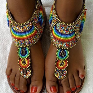 ON SALE African gladiator sandal/Gold sandals/Sandals for women/Bohemian sandals/Summer sandals/Leather sandals/ Maasai sandal/Kenyan shoe image 4