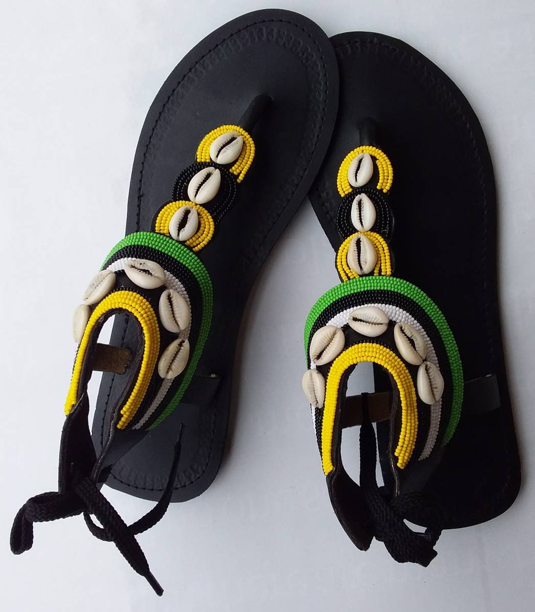 African Beaded sandals/kenyan sandals/women sandals/gift for her/Flipfl -  Afrikrea