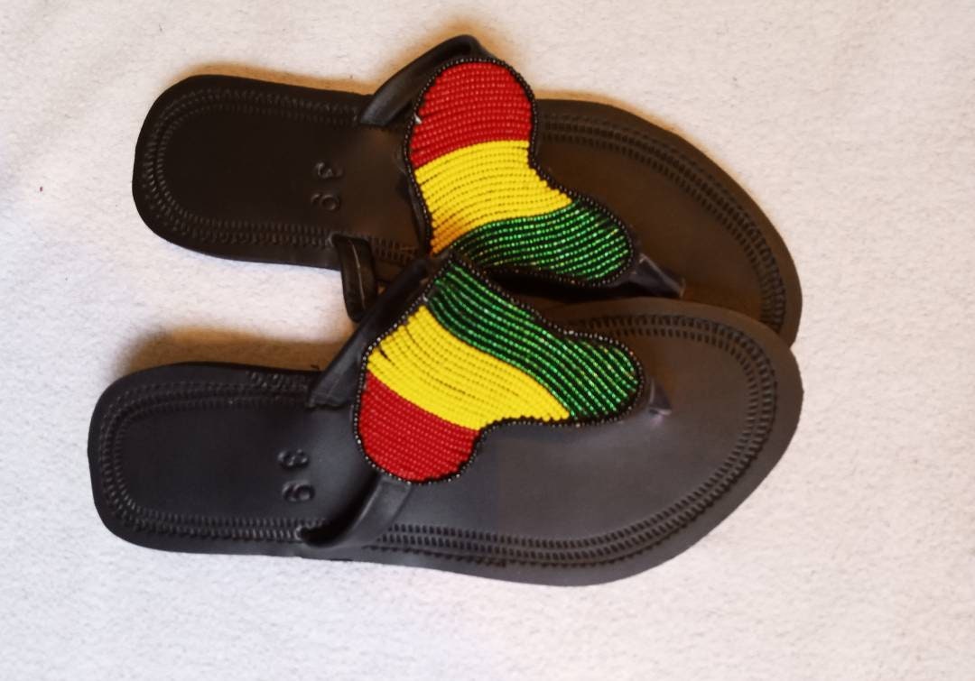 maasai beaded sandals