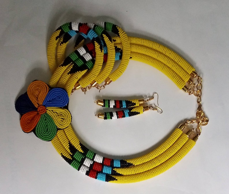 ON SALE African Jewelry Set Kenyan Jewelry Set Maasai Etsy