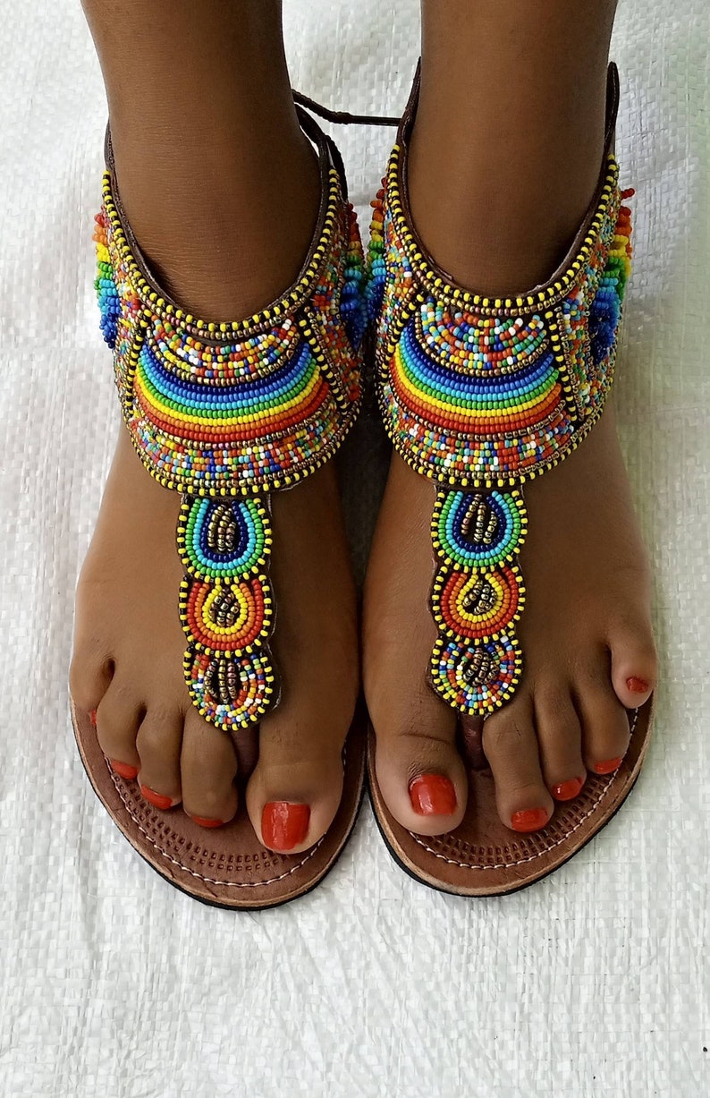ON SALE African gladiator sandal/Gold sandals/Sandals for women/Bohemian sandals/Summer sandals/Leather sandals/ Maasai sandal/Kenyan shoe image 6