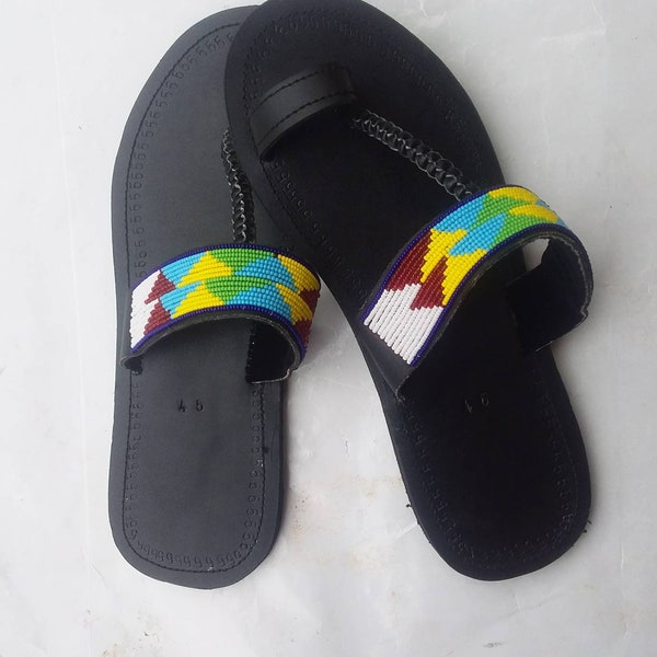 ON SALE!!!Men's sandals / Maasai men's sandals - African men's sandals - Men's summer sandals- Sandals for men - Men's leather sandals