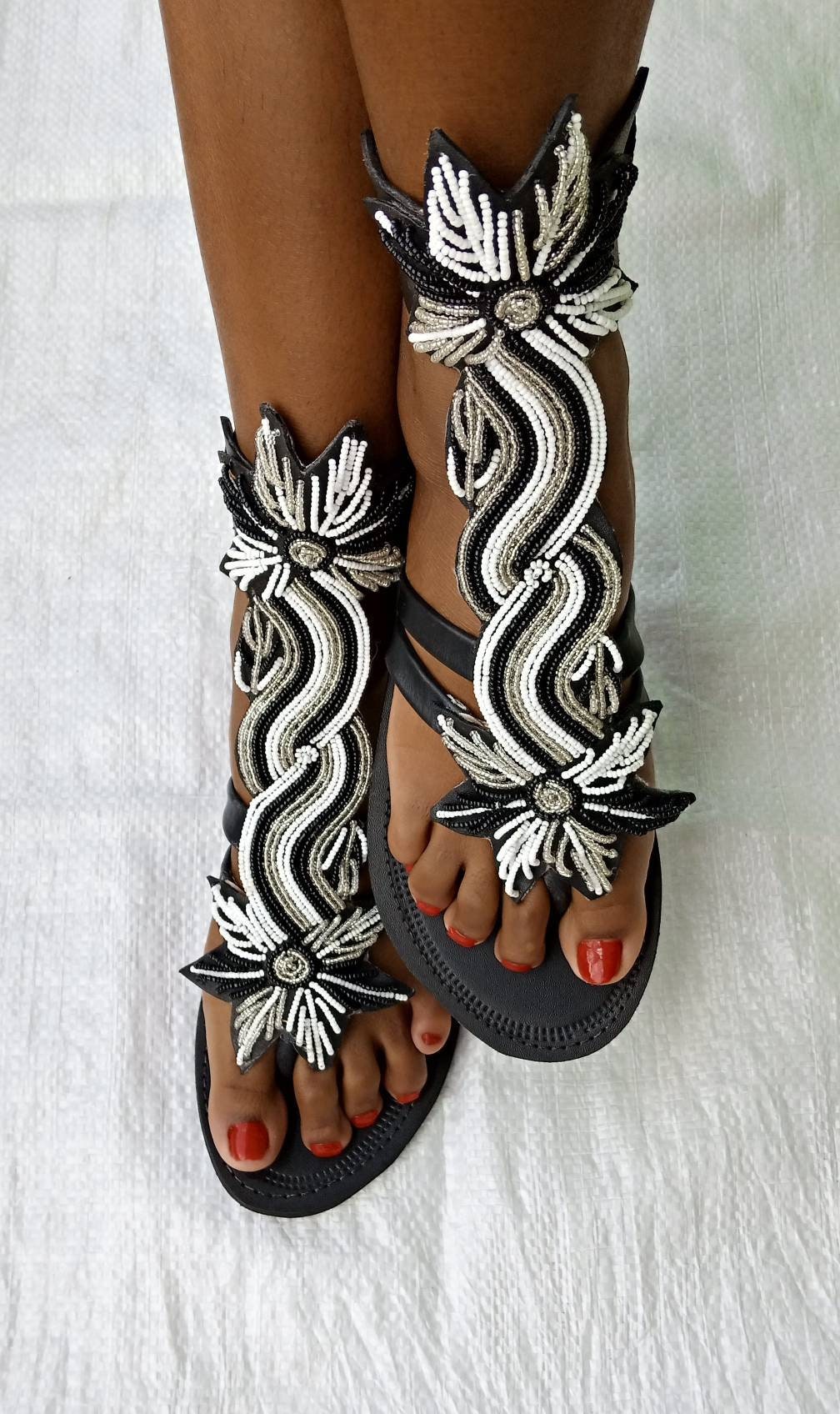 ON SALE African Gladiator Sandal/black Sandals/sandals for - Etsy Canada