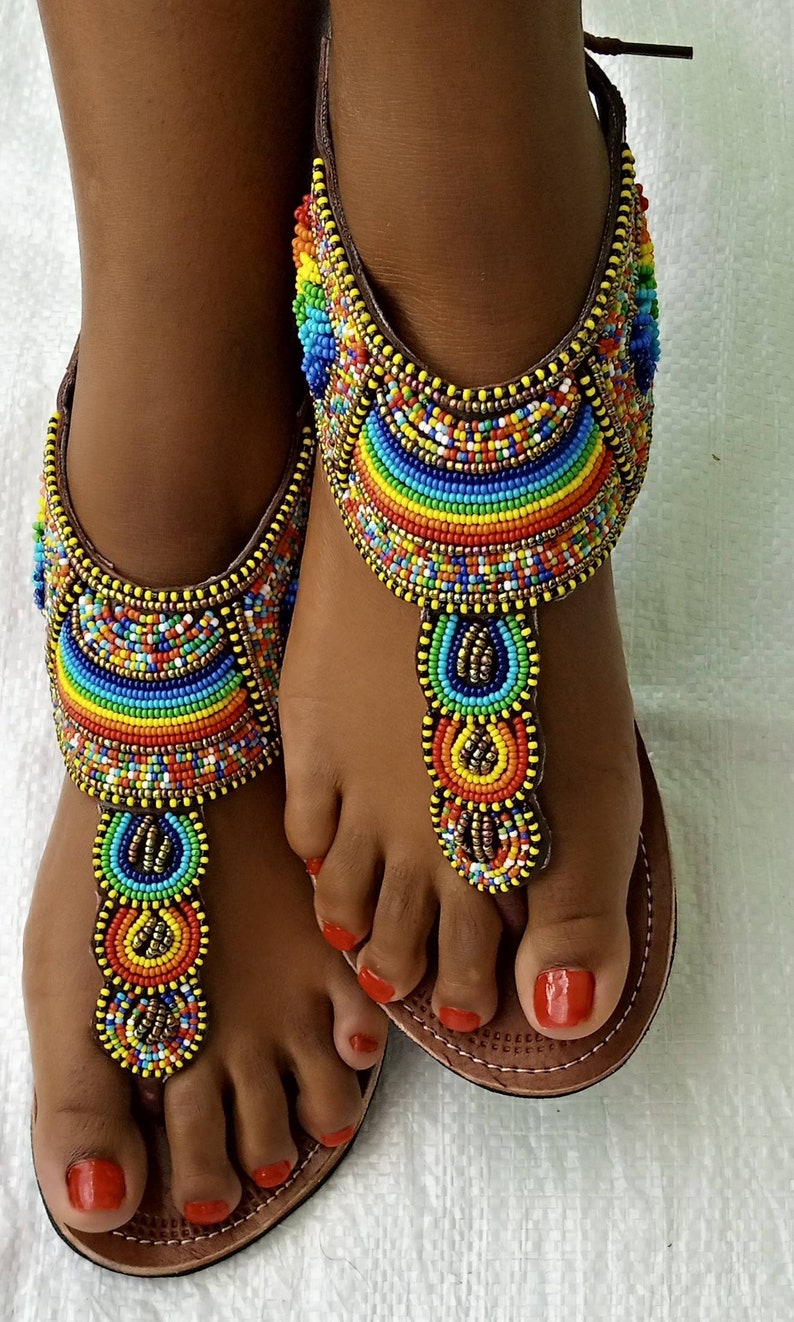 ON SALE African gladiator sandal/Gold sandals/Sandals for women/Bohemian sandals/Summer sandals/Leather sandals/ Maasai sandal/Kenyan shoe image 1