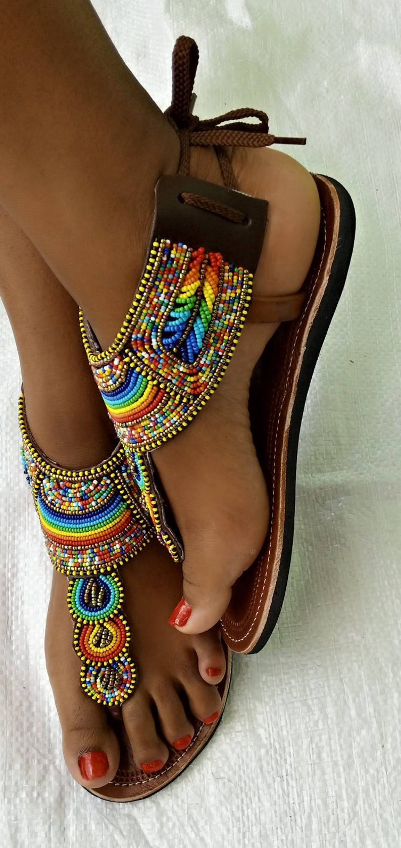 ON SALE African gladiator sandal/Gold sandals/Sandals for women/Bohemian sandals/Summer sandals/Leather sandals/ Maasai sandal/Kenyan shoe image 5