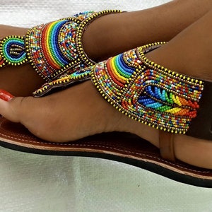 ON SALE African gladiator sandal/Gold sandals/Sandals for women/Bohemian sandals/Summer sandals/Leather sandals/ Maasai sandal/Kenyan shoe image 2