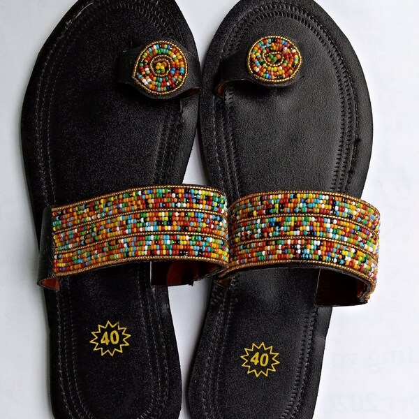 beaded sandals