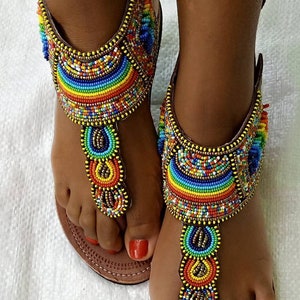 ON SALE African gladiator sandal/Gold sandals/Sandals for women/Bohemian sandals/Summer sandals/Leather sandals/ Maasai sandal/Kenyan shoe image 3