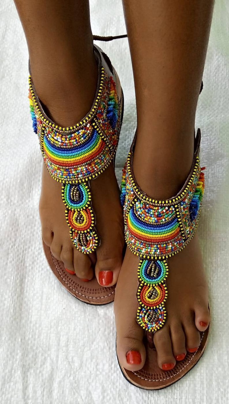 ON SALE African gladiator sandal/Gold sandals/Sandals for women/Bohemian sandals/Summer sandals/Leather sandals/ Maasai sandal/Kenyan shoe image 3