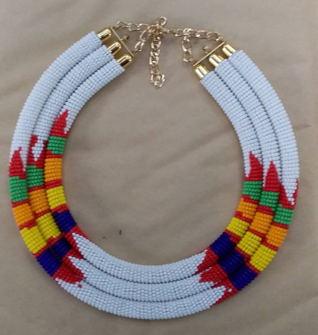 ON SALE African Beaded Necklace for Women/ Maasai Necklaces/ Statement