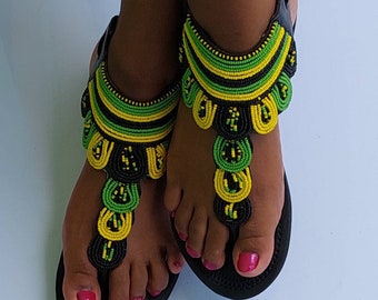 ON SALE! African gladiator sandal/Gold sandals/Sandals for women/Bohemian sandals/Summer sandals/Leather sandals/ Maasai sandal/Kenyan shoe