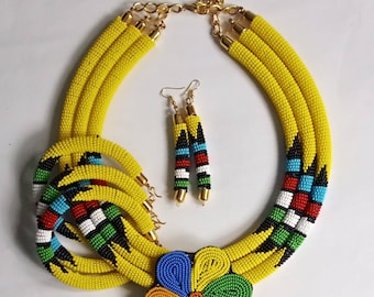 ON SALE!!! African jewelry set- Kenyan jewelry set- Maasai necklaces- Tribal jewelry set for women - women's fashion - Zulu necklaces -