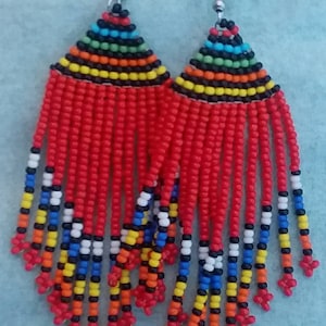 O SALE!!!  African beaded earrings/ maasai beaded earrings/ women jewelry/ women fashion/ handmade earrings/ drop and dangle earrings/ hers