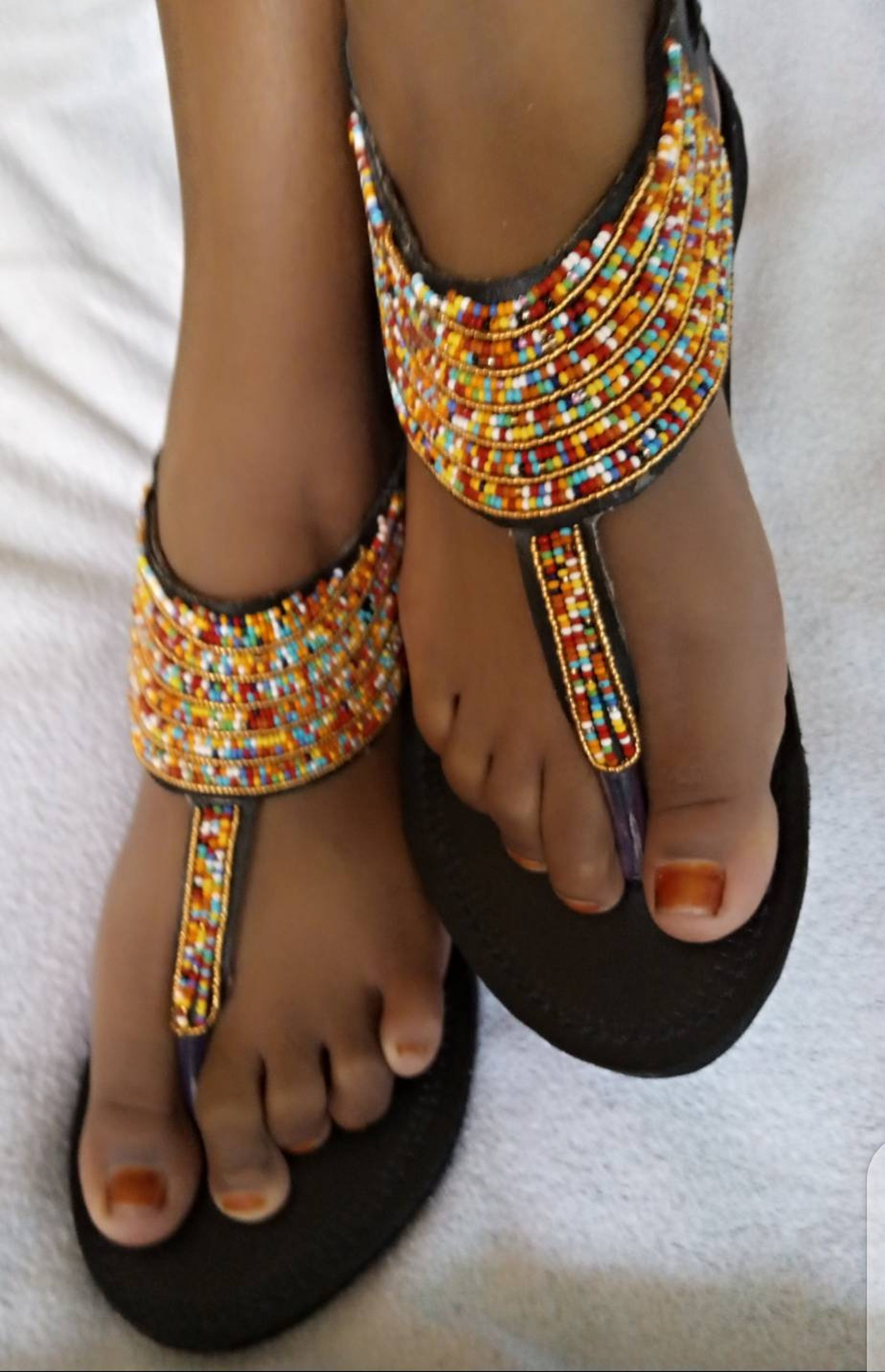 ON SALE Maasai Sandal African Beaded Sandal Kenyan Etsy UK