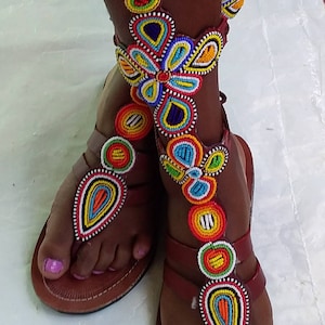 ON SALE! African gladiator sandal/Brown sandals/Sandals for women/Bohemian sandals/Summer sandals/Leather sandals/ Maasai sandal/Kenyan shoe