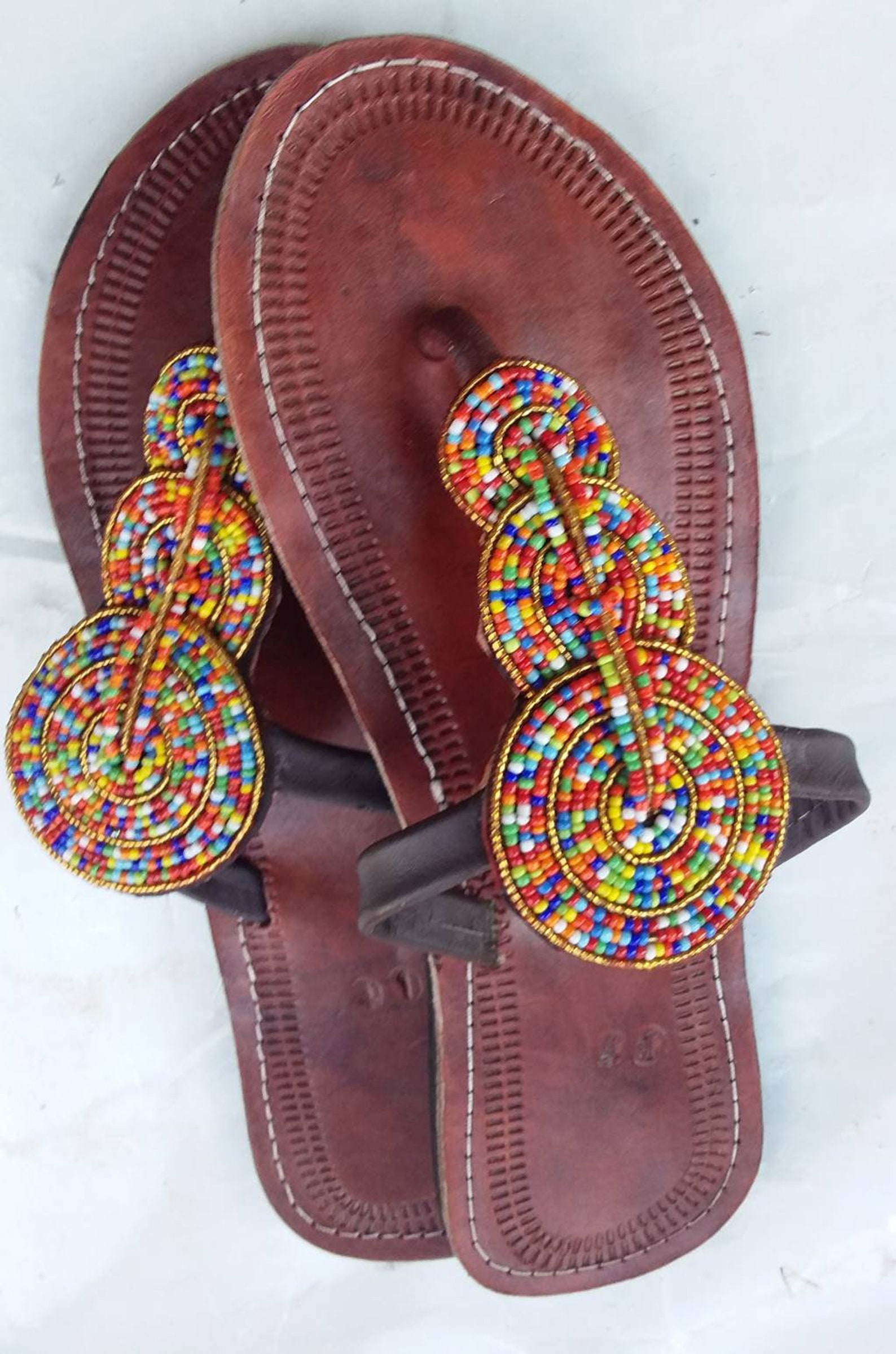 ON SALE African maasai sandals/ Kenyan sandals/ Leather Etsy