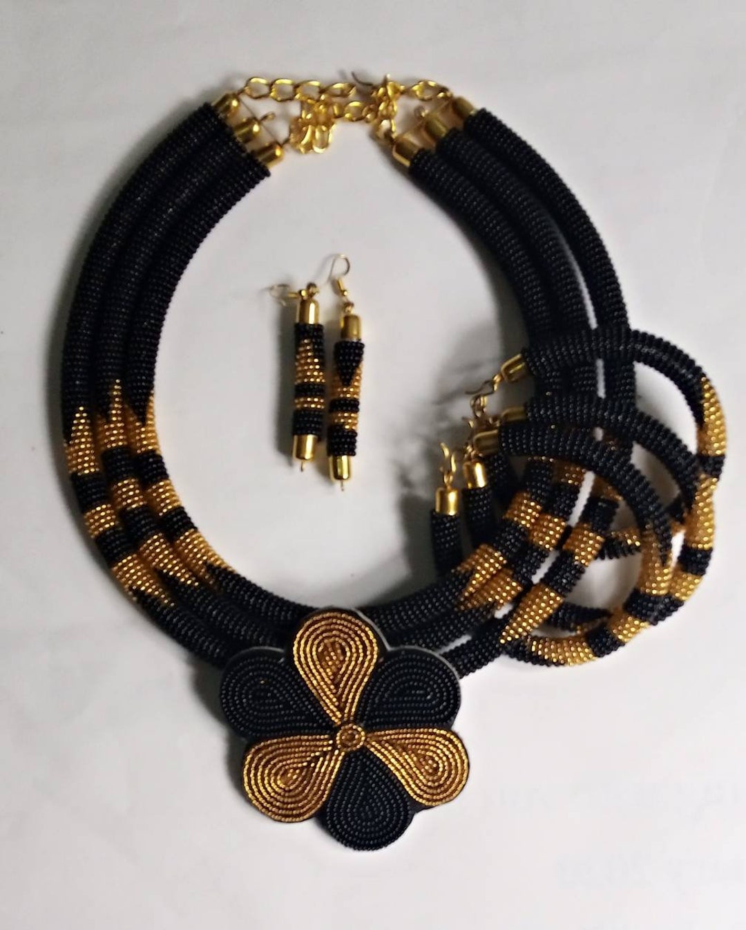 ON SALE African Jewelry Set Kenyan Jewelry Set Maasai Necklaces Tribal