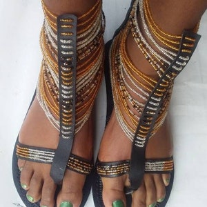 ON SALE Gladiator sandals - maasai gladiators - gladiator shoes - gladiators - masai beaded gladiator - handcrafted sandal - women gift