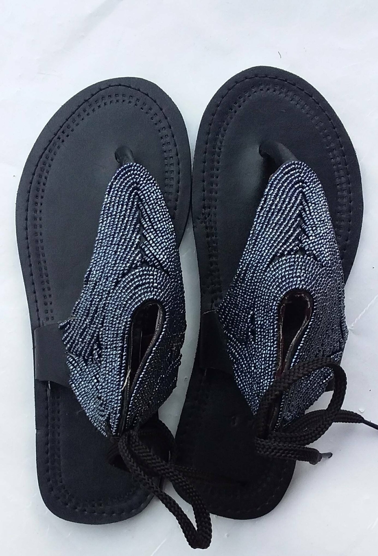 ON SALE Masai Sandals Leather Sandals Beaded Sandals - Etsy