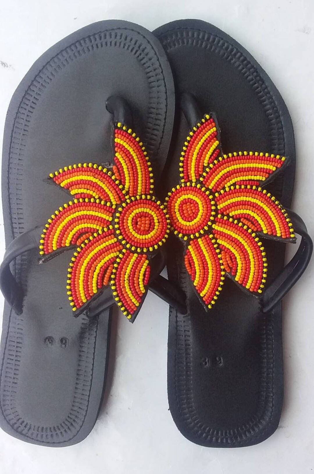 ON Salemaasai Beaded Sandals African Beaded Sandals Kenyan Etsy