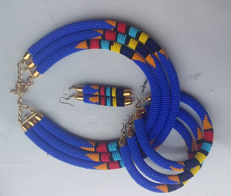 ON SALE African Jewelry Set Kenyan Jewelry Set Maasai Etsy UK