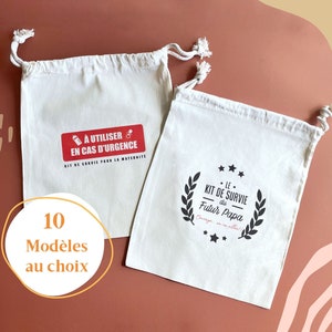 Kit de survie papa, annonce grossesse, kit maternité, cadeau fête des pères, kit naissance pour futur papa, future parent, sac maternité