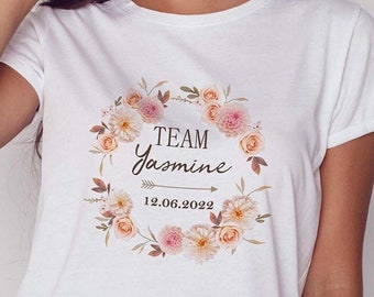 Tshirt EVJF, t-shirt personnalisable, accessoire EVJF, tee shirt team de la mariée, Badge EVJF, Kit de la mariée, tote bag evjf, kit survie