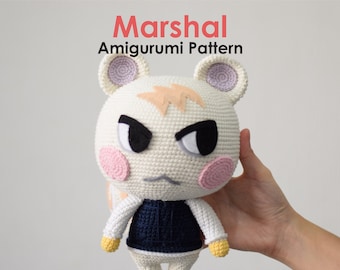 Marshal Amigurumi Crochet Pattern - Animal Crossing - PDF File - English and Spanish