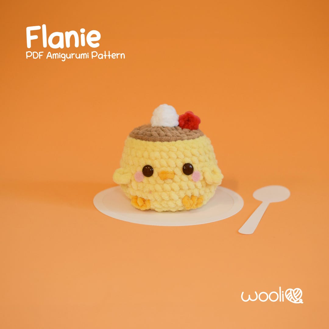 Pattern Flan Flanie the Chicken Flan PDF Amigurumi Pattern English and Spanish Low ...