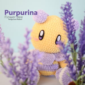 Purpurina | Amigurumi Pattern PDF | English and Spanish | Flower Bee | Spring