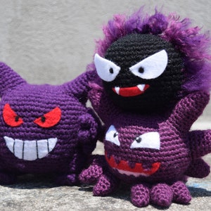 Gastly Haunter Gengar Amigurumi Pattern