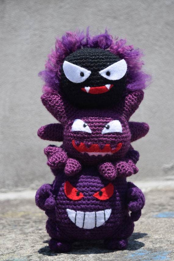 Peluche Ectoplasma crochet amigurumi Gengar Peluche Pokémon 