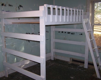 Heavy duty twin size loft bed 60 inches tall
