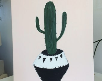 Tableau CACTUS  en peinture