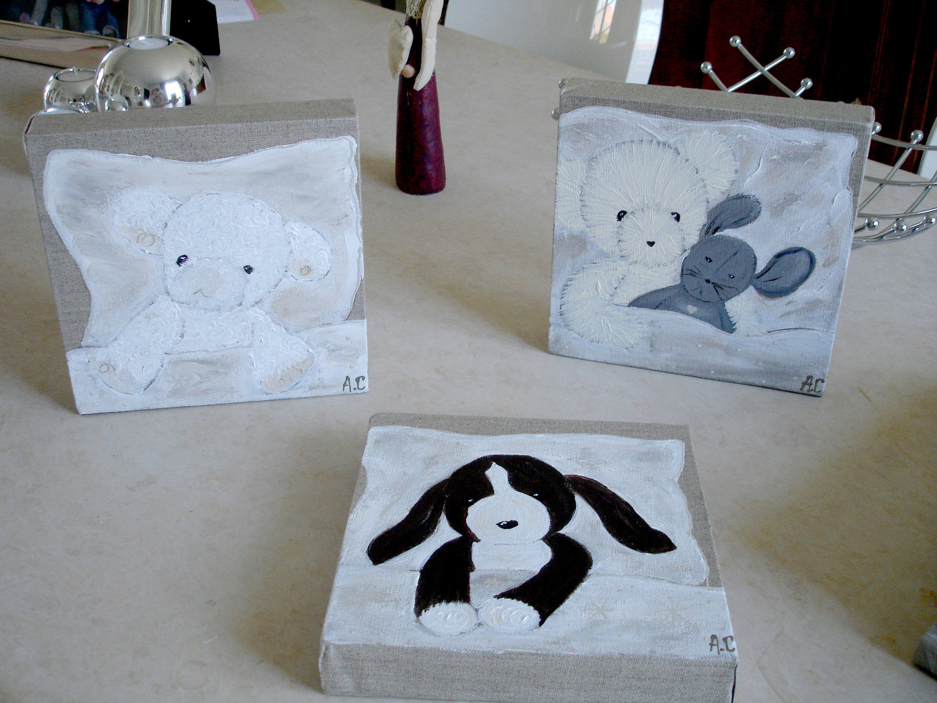 Tableau Peinture Décoration Chambres d'enfants Mes Amis Animaux 