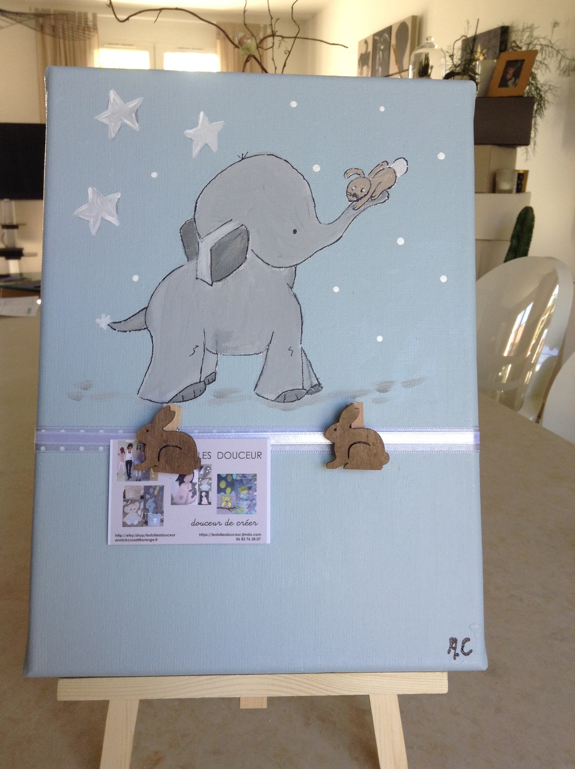 Tableau Pêle-Mêle Elephant Pour Naissance