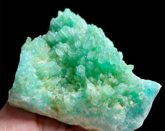 Green Aragonite Crystal Cluster, Baluchistan Mineral Specimen