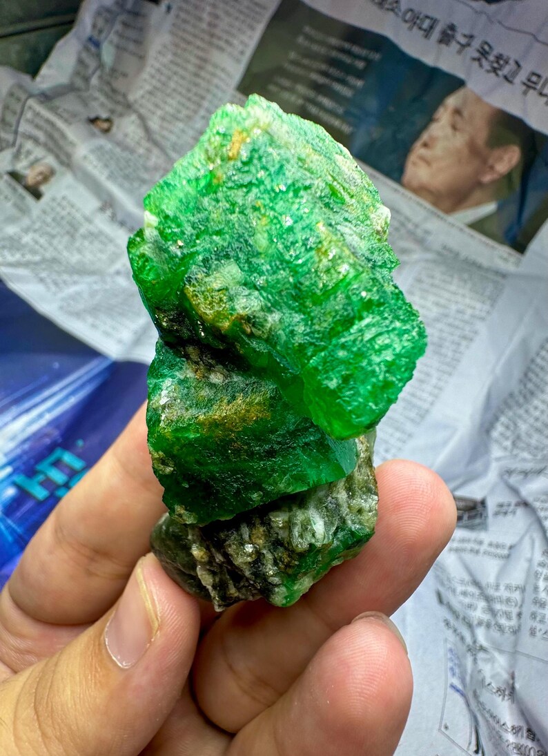 Natural Emerald Crystal Cluster, Pakistan Swat Valley, 88 Grams - Etsy