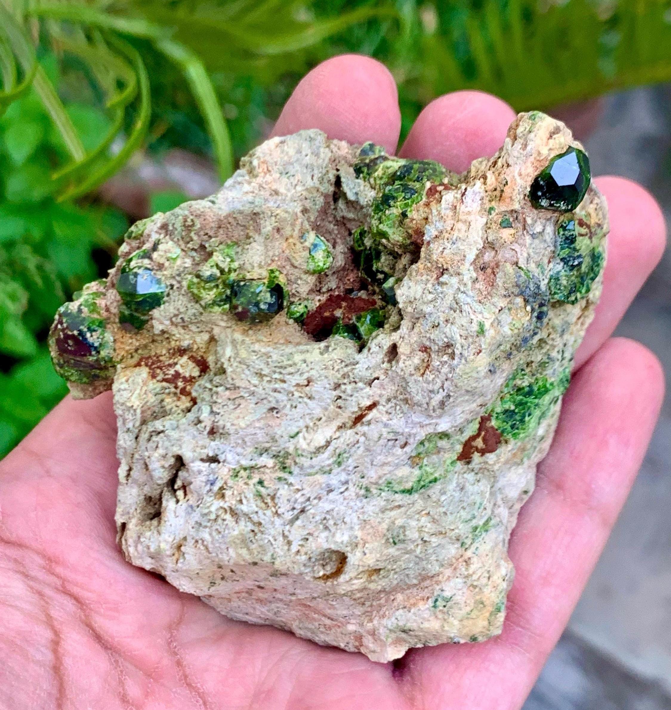 母岩上のデマンティオドガーネット結晶、187グラム - Etsy 日本