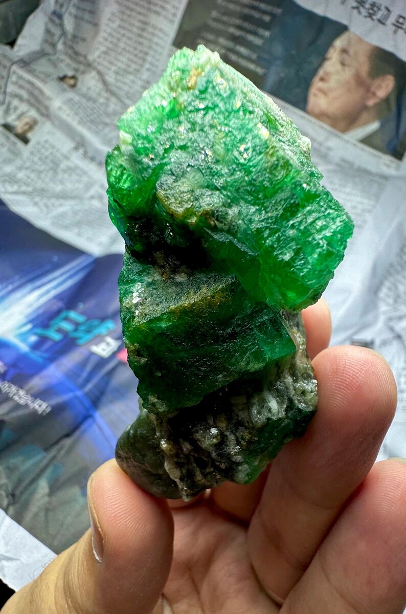 Natural Emerald Crystal Cluster, Pakistan Swat Valley, 88 Grams - Etsy