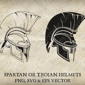 Spartan Trojan Ancient Greek Soldier or Roman Gladiator Warrior Helmet Clip Art. PNG, jpg, vector EPS and SVG format clipart