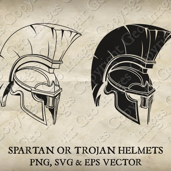 Soldat grec antique cheval de Troie spartiate ou casque de guerrier gladiateur romain Clip Art. PNG, jpg, vecteurs EPS et SVG