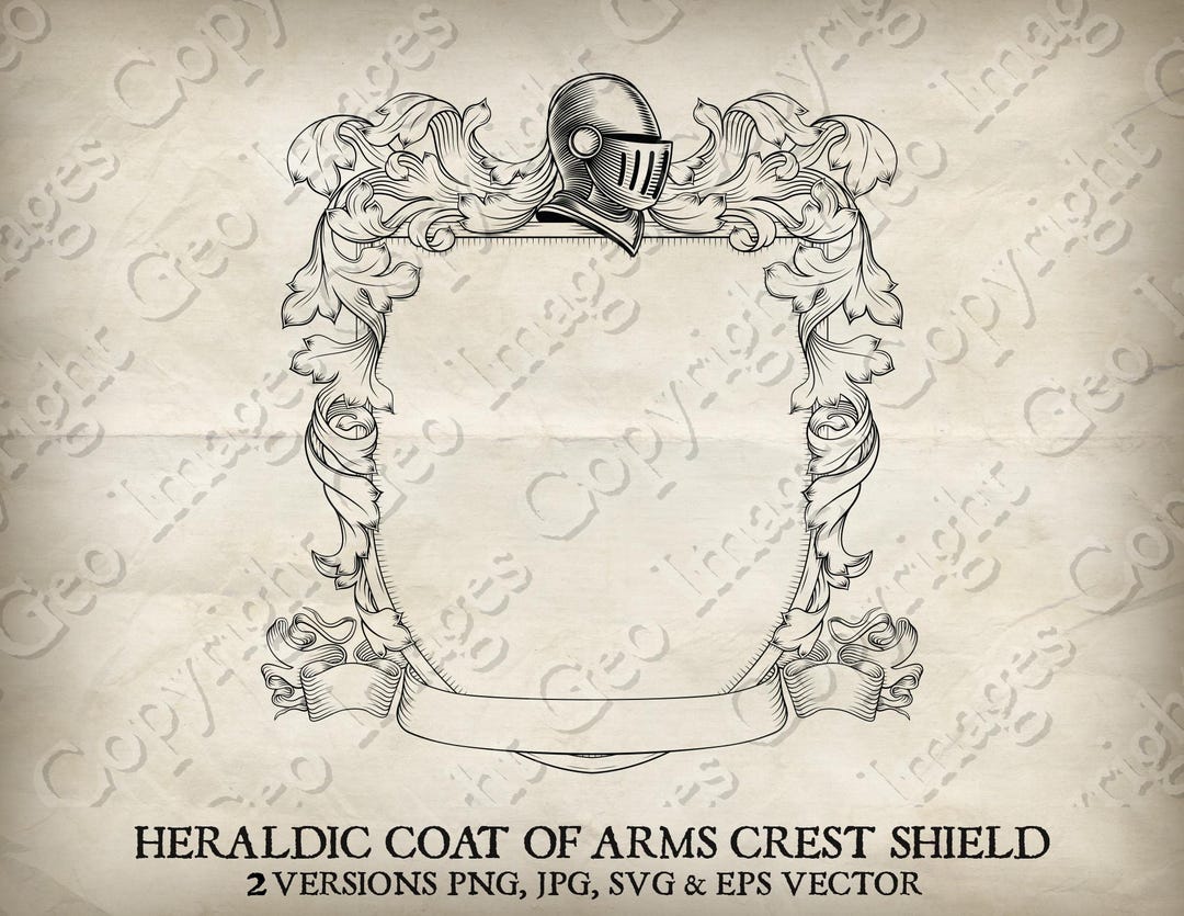 Vector File Crest Heraldic Coat of Arms Crest Heraldry Knight Medieval Family Shield ...