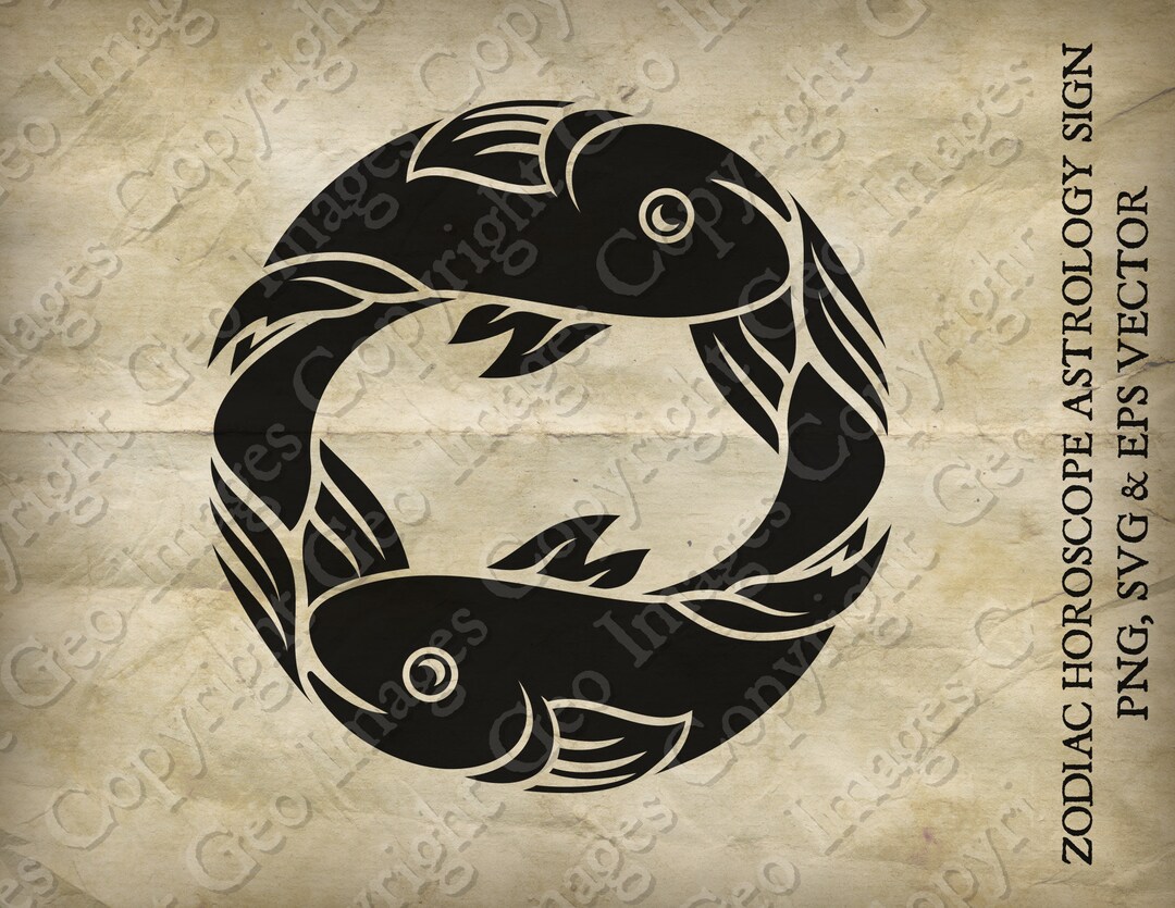 Pisces Fish Animal Zodiac Horoscope Sign Symbol Icon