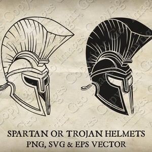 Spartan Trojan Ancient Greek Soldier or Roman Gladiator Warrior Helmet Clip Art. PNG, jpg, vector EPS and SVG format clipart