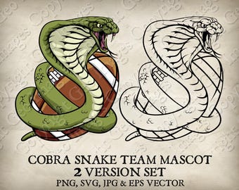 Cobra American Football Snake Viper King Cobra sport team cobra's Viper mascotte Cartoon gewikkeld rond bal Logo vector SVG EPS PNG Jpg