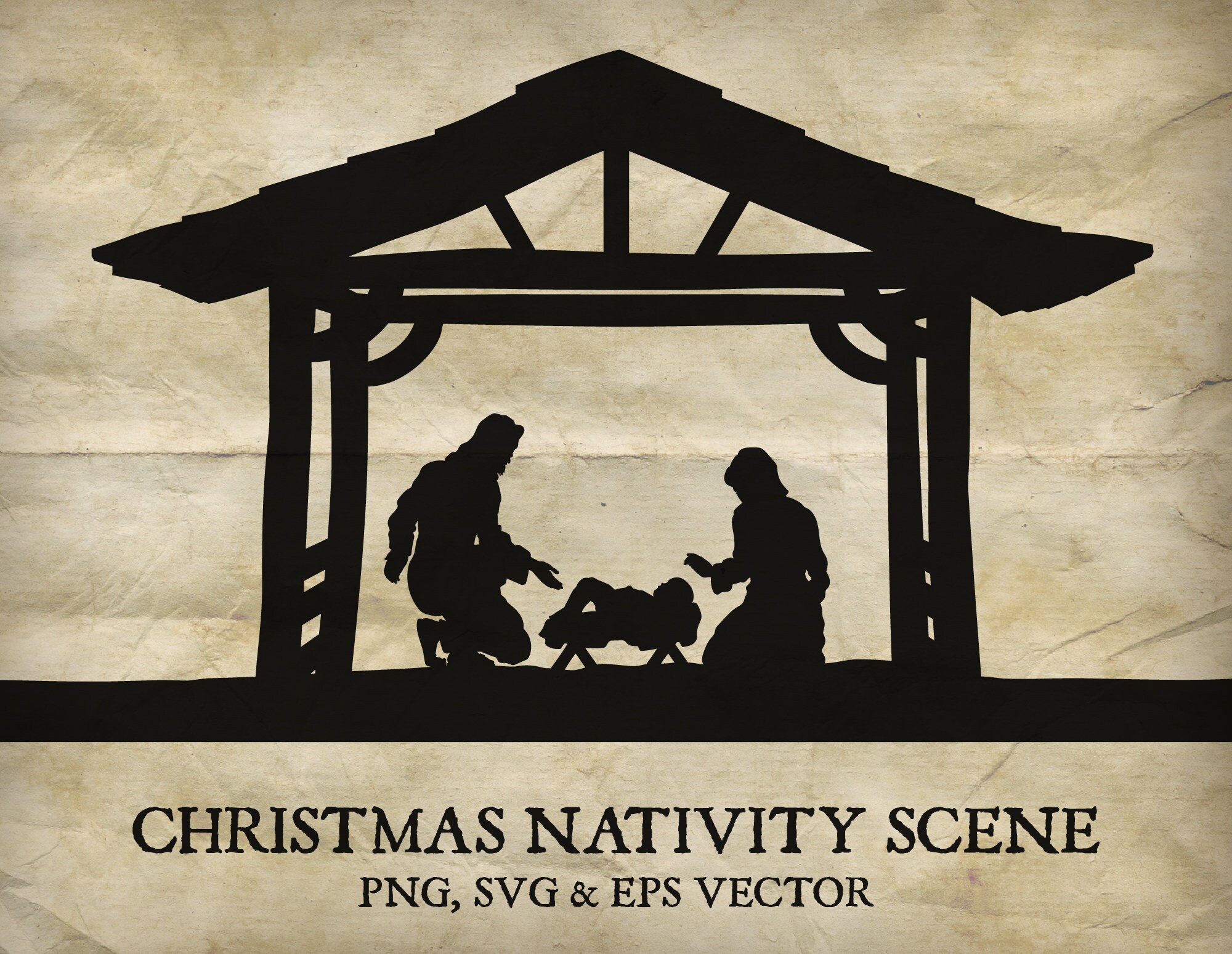 Scène De Nativité Sculptée – Joseph, Marie Avec L’enfant Jésus, Décoration Détaillée Pour Noël, Fêtes